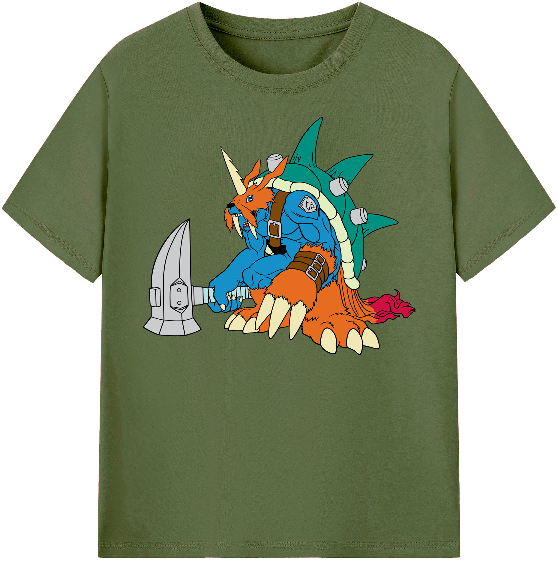 （画像用） Digimon デジタルモンスター/デジモン 綿100％半袖Tシャツ（フロントプリント）